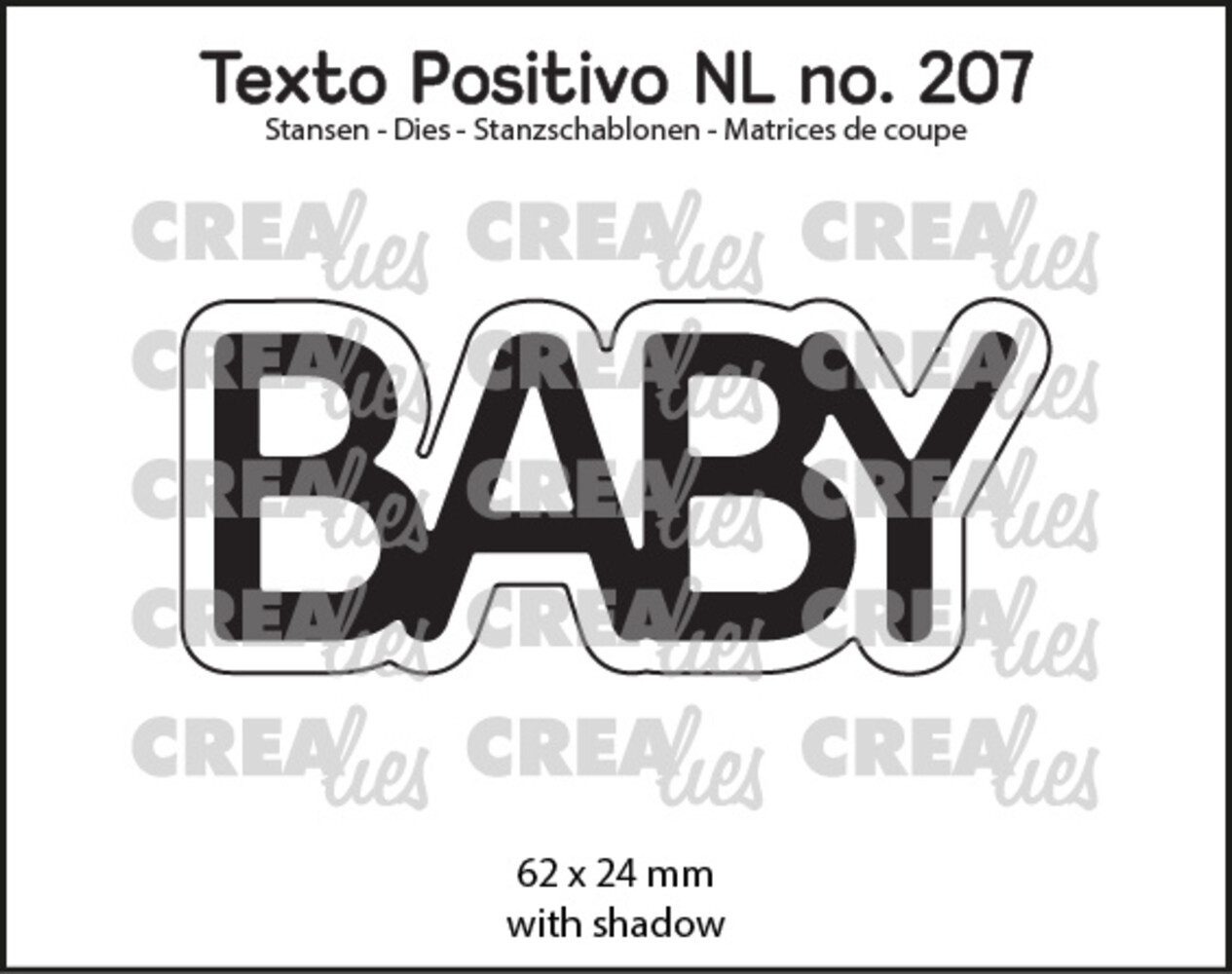 Crealies Texto Positivo Dies Dutch BABY (POSNL207)