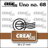 Crealies Uno Stansen No. 68 Poststempel Middel (CLUno68)