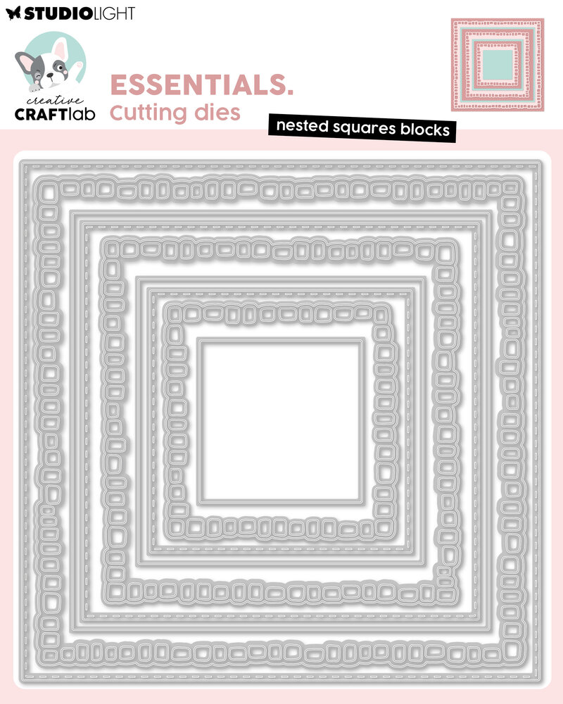 Creative Craftlab Nested Squares Blocks Essentials Cutting Die (CCL-ES-CD1081)
