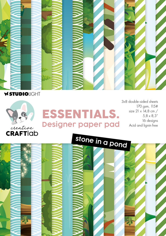 Creative Craftlab Stone in a Pond Essentials Design Paper Pad (CCL-ES-DPP428)