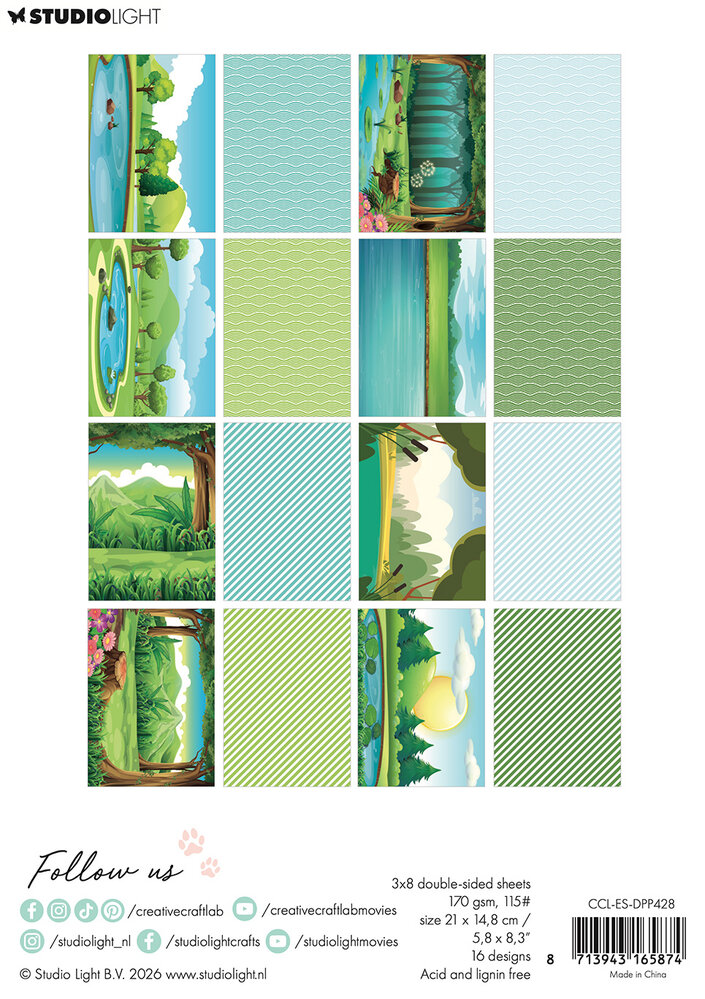 Creative Craftlab Stone in a Pond Essentials Design Paper Pad (CCL-ES-DPP428)