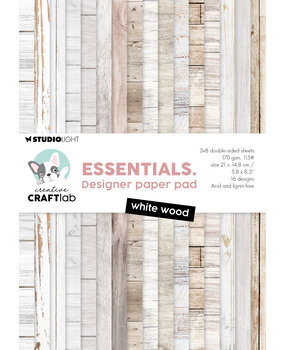 Creative Craftlab White Wood Essentials Design Paper Pad (CCL-ES-DPP430)