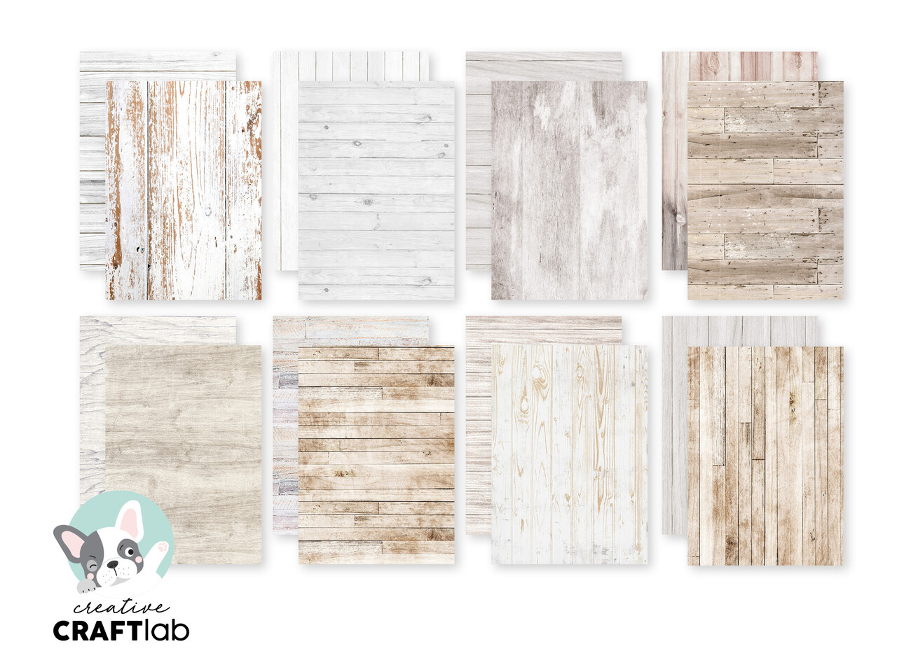 Creative Craftlab White Wood Essentials Design Paper Pad (CCL-ES-DPP430)