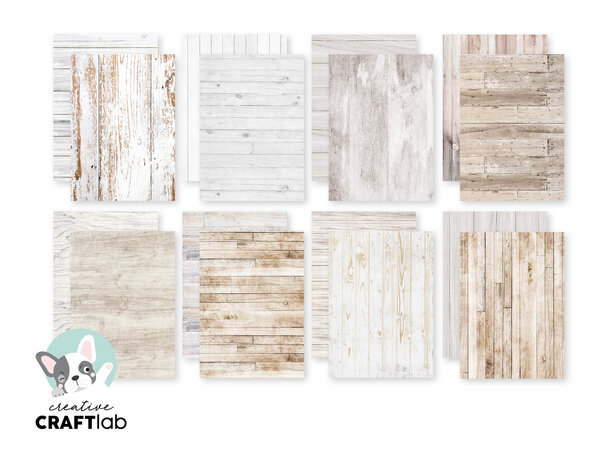 Creative Craftlab White Wood Essentials Design Paper Pad (CCL-ES-DPP430)