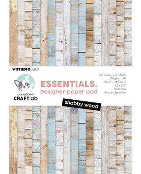Creative Craftlab Shabby Wood Essentials Design Paper Pad (CCL-ES-DPP431)