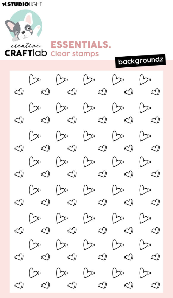 Creative Craftlab Backgroundz Hearts Essentials Clear Stamp (CCL-ES-STAMP929)
