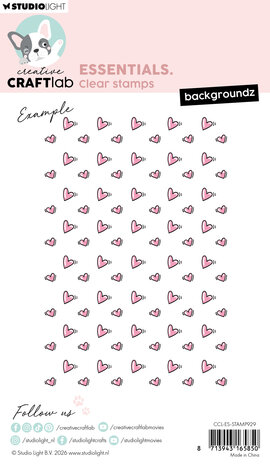 Creative Craftlab Backgroundz Hearts Essentials Clear Stamp (CCL-ES-STAMP929)
