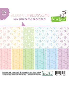 Lawn Fawn Blissful Blossoms 6x6 Inch Petite Paper Pack (LF4009)