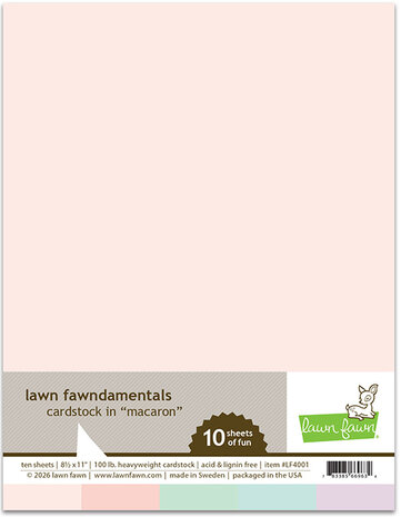 Lawn Fawn Macaron 8,5x11 Inch Cardstock (10pcs) (LF4001) Lawn Fawn Macaron 8,5x11 Inch Cardstock (10pcs) (LF4001)