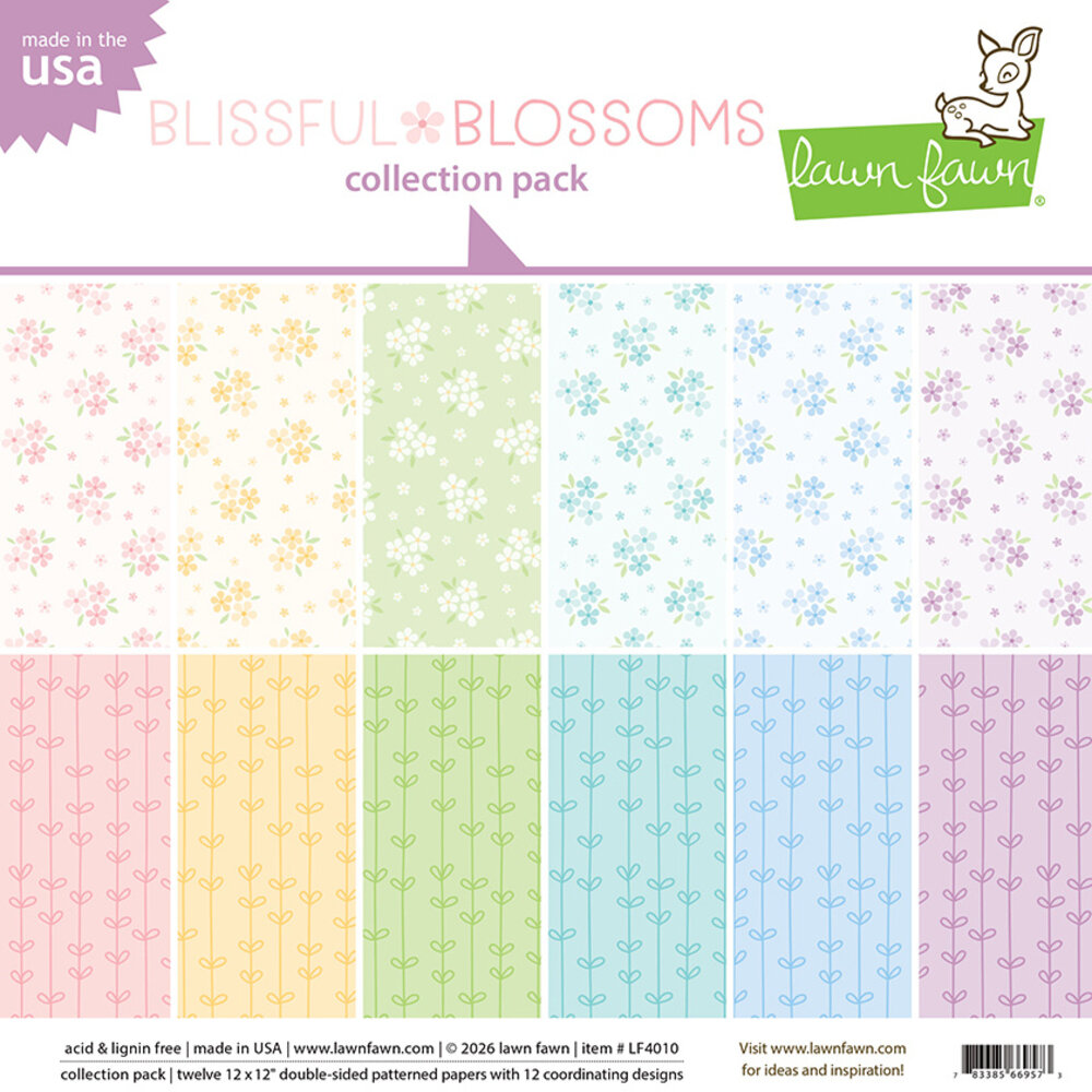 Lawn Fawn Blissful Blossoms 12x12 Inch Collection Pack (LF4010) Lawn Fawn Blissful Blossoms 12x12 Inch Collection Pack (LF4010)