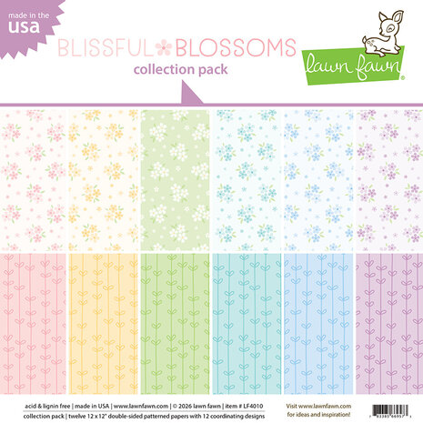 Lawn Fawn Blissful Blossoms 12x12 Inch Collection Pack (LF4010) Lawn Fawn Blissful Blossoms 12x12 Inch Collection Pack (LF4010)