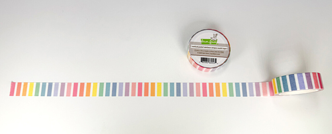 Lawn Fawn Vertical Pastel Rainbow Stripes Washi Tape (LF4020) Lawn Fawn Vertical Pastel Rainbow Stripes Washi Tape (LF4020)
