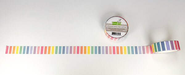 Lawn Fawn Vertical Pastel Rainbow Stripes Washi Tape (LF4020) Lawn Fawn Vertical Pastel Rainbow Stripes Washi Tape (LF4020)