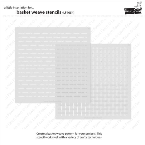 Lawn Fawn Basket Weave Lawn Clippings Stencils (LF4054)