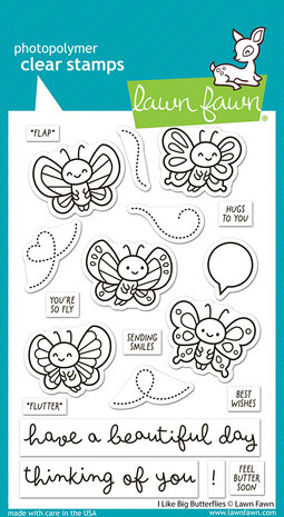 Lawn Fawn I Like Big Butterflies Clear Stamps (LF4024)