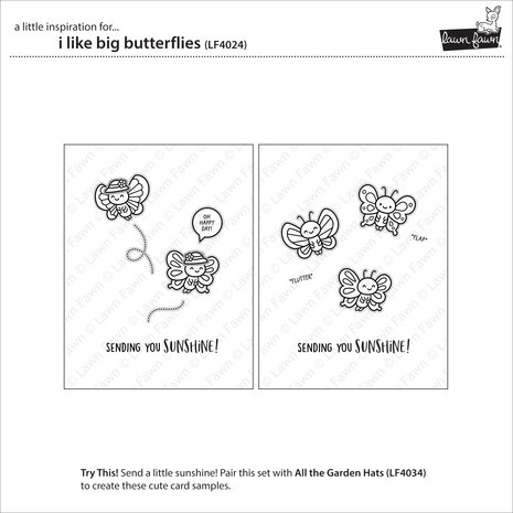 Lawn Fawn I Like Big Butterflies Clear Stamps (LF4024)