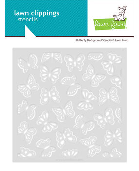 Lawn Fawn Butterfly Background Lawn Clippings Stencils (LF4053)