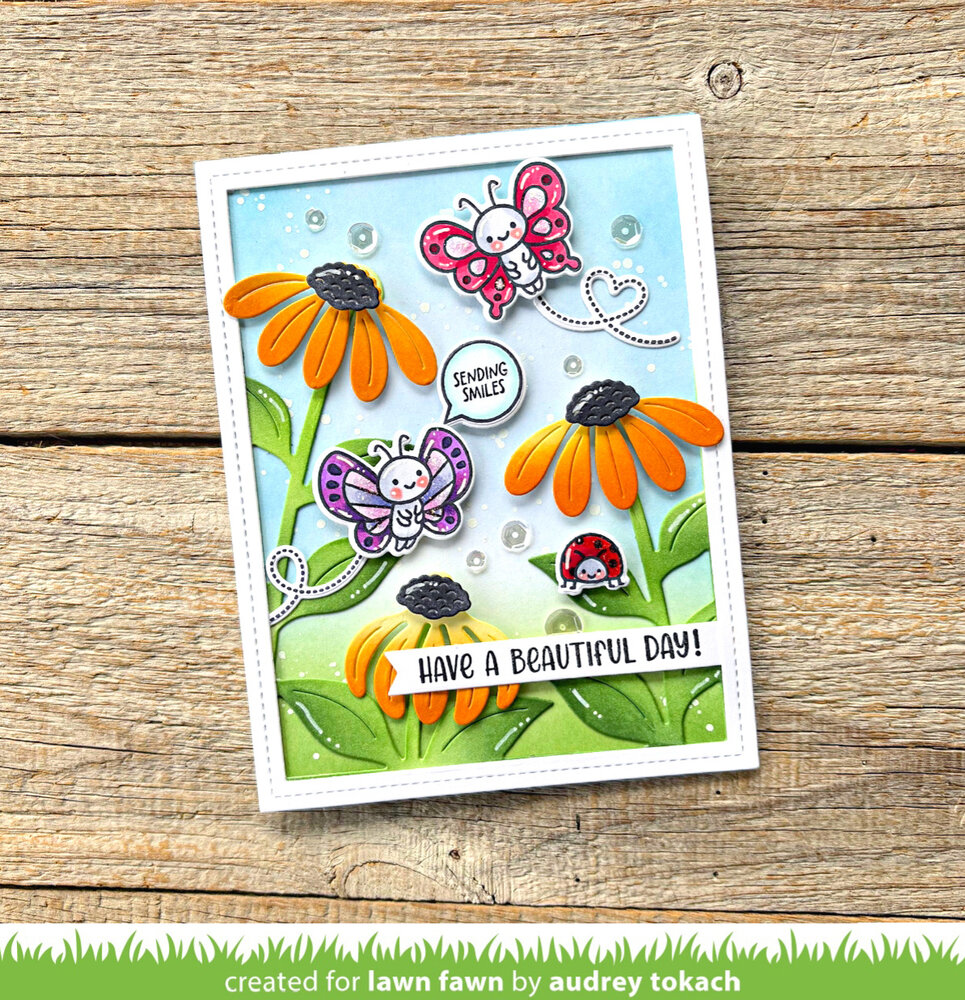 Lawn Fawn Big Blossom Backdrop Portrait Stand-Alone Lawn Cuts Dies (LF4051)