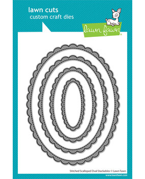 Lawn Fawn Stitched Scalloped Oval Stackables Stand-Alone Lawn Cuts Dies (LF4050)