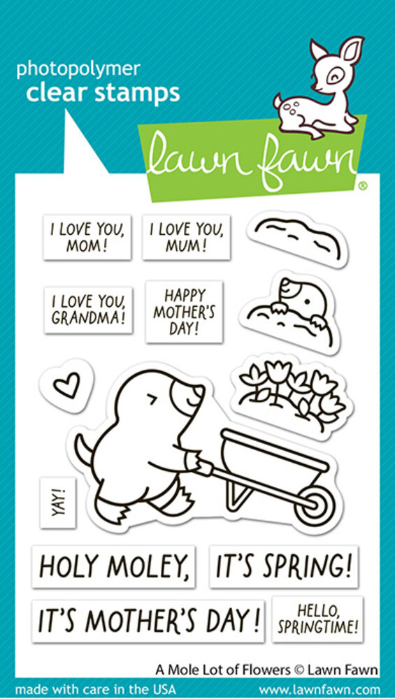 Lawn Fawn A Mole Lot Of Flowers Clear Stamps (LF4031) Lawn Fawn A Mole Lot Of Flowers Clear Stamps (LF4031)