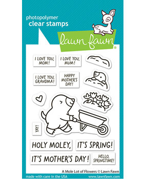 Lawn Fawn A Mole Lot Of Flowers Clear Stamps (LF4031)