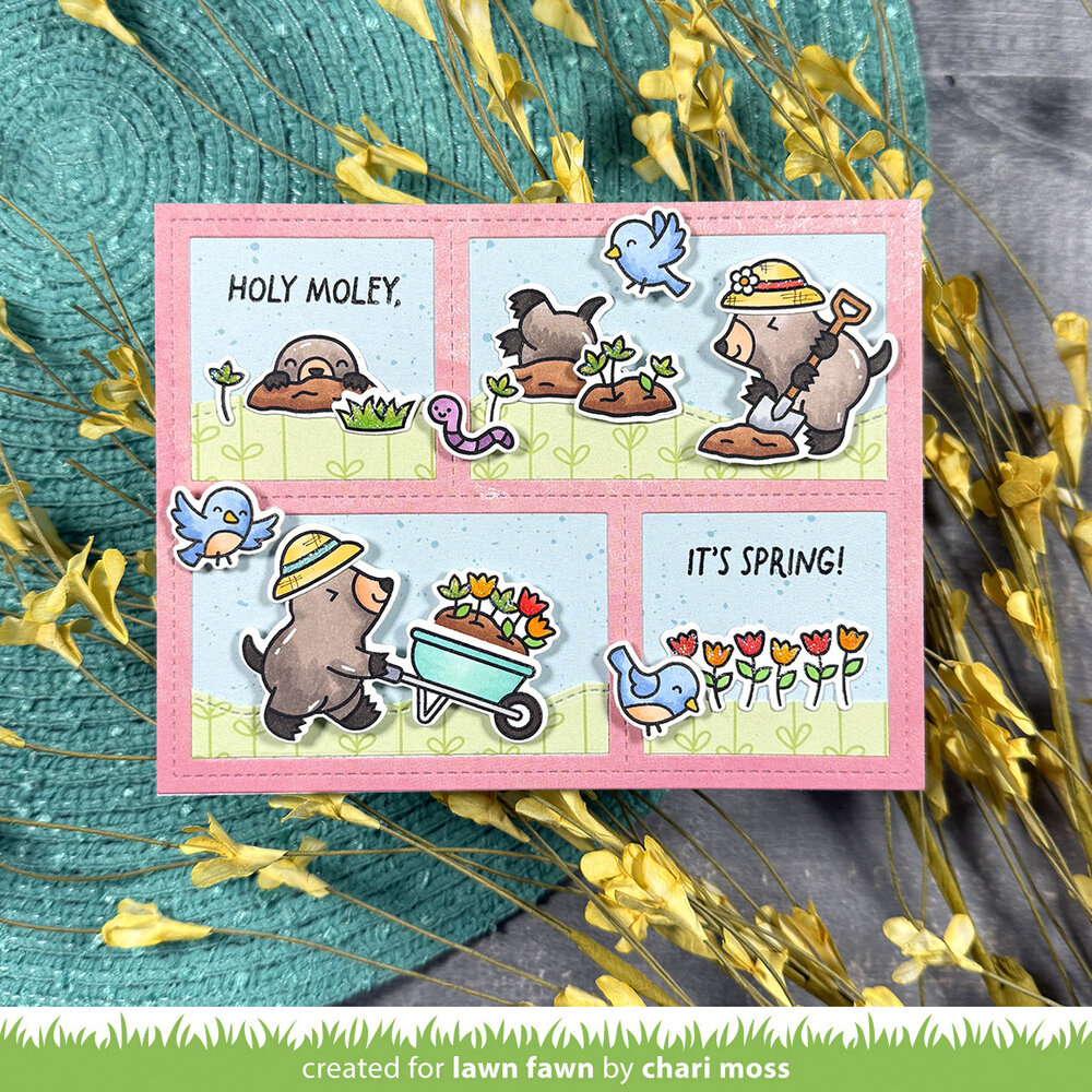 Lawn Fawn A Mole Lot Of Flowers Clear Stamps (LF4031) Lawn Fawn A Mole Lot Of Flowers Clear Stamps (LF4031)