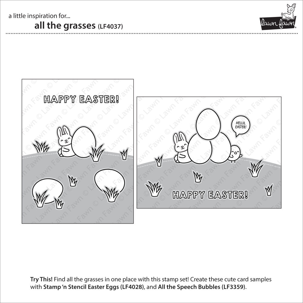 Lawn Fawn All The Grasses Clear Stamps (LF4037) Lawn Fawn All The Grasses Clear Stamps (LF4037)