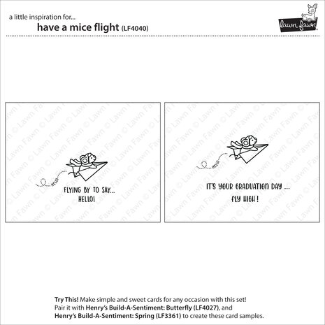 Lawn Fawn Have A Mice Flight Clear Stamps (LF4040) Lawn Fawn Have A Mice Flight Clear Stamps (LF4040)