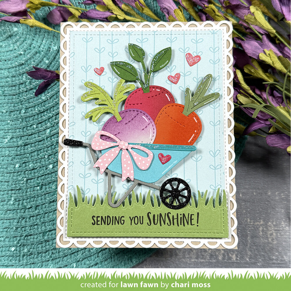 Lawn Fawn Build-A-Wheelbarrow Stand-Alone Lawn Cuts Dies (LF4043) Lawn Fawn Build-A-Wheelbarrow Stand-Alone Lawn Cuts Dies (LF4043)