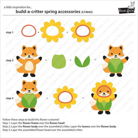 Lawn Fawn Build-A-Critter Spring Accessories Stand-Alone Lawn Cuts Dies (LF4045)
