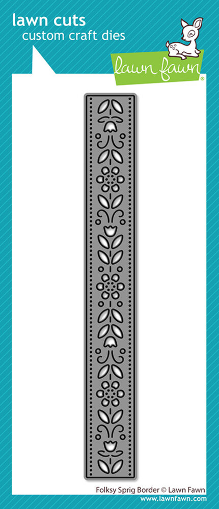 Lawn Fawn Folksy Sprig Border Stand-Alone Lawn Cuts Dies (LF4047)