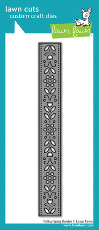 Lawn Fawn Folksy Sprig Border Stand-Alone Lawn Cuts Dies (LF4047)