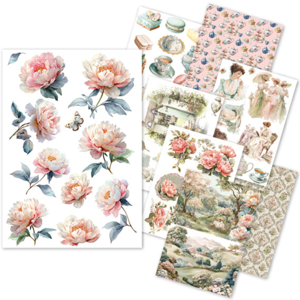 Ciao Bella Afternoon Tea A5 Rice Paper Mixed (8pcs) (CBRS031) Ciao Bella Afternoon Tea A5 Rice Paper Mixed (8pcs) (CBRS031)