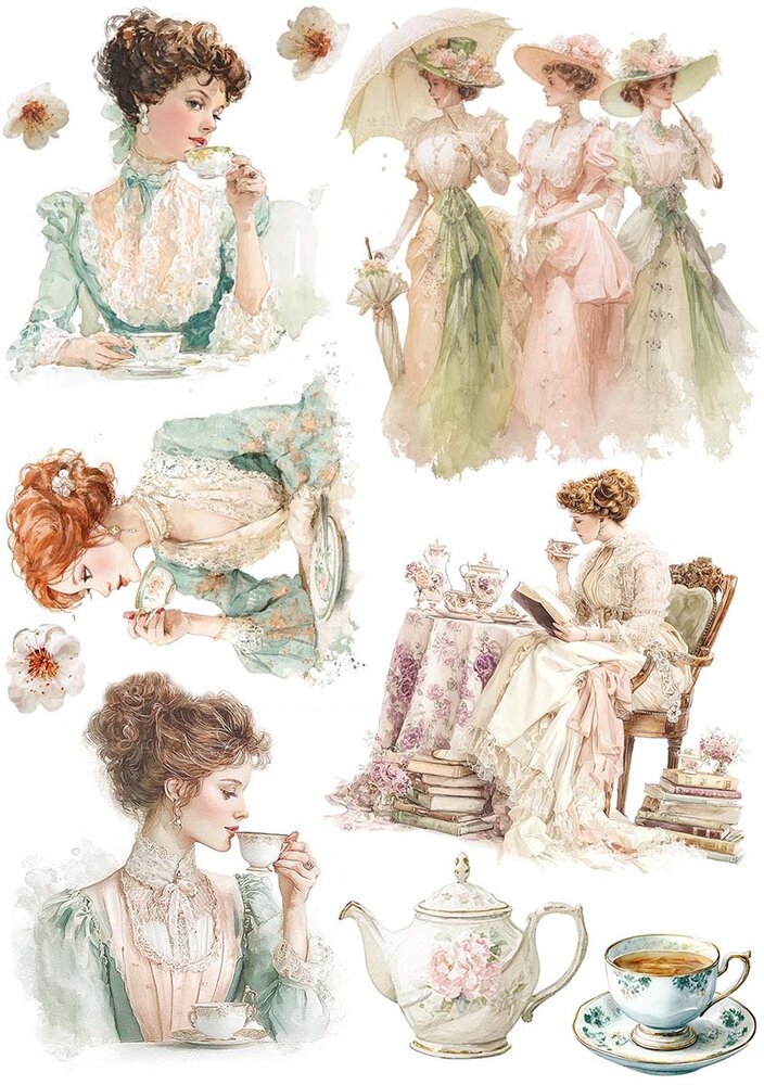 Ciao Bella Afternoon Tea A5 Rice Paper Mixed (8pcs) (CBRS031) Ciao Bella Afternoon Tea A5 Rice Paper Mixed (8pcs) (CBRS031)