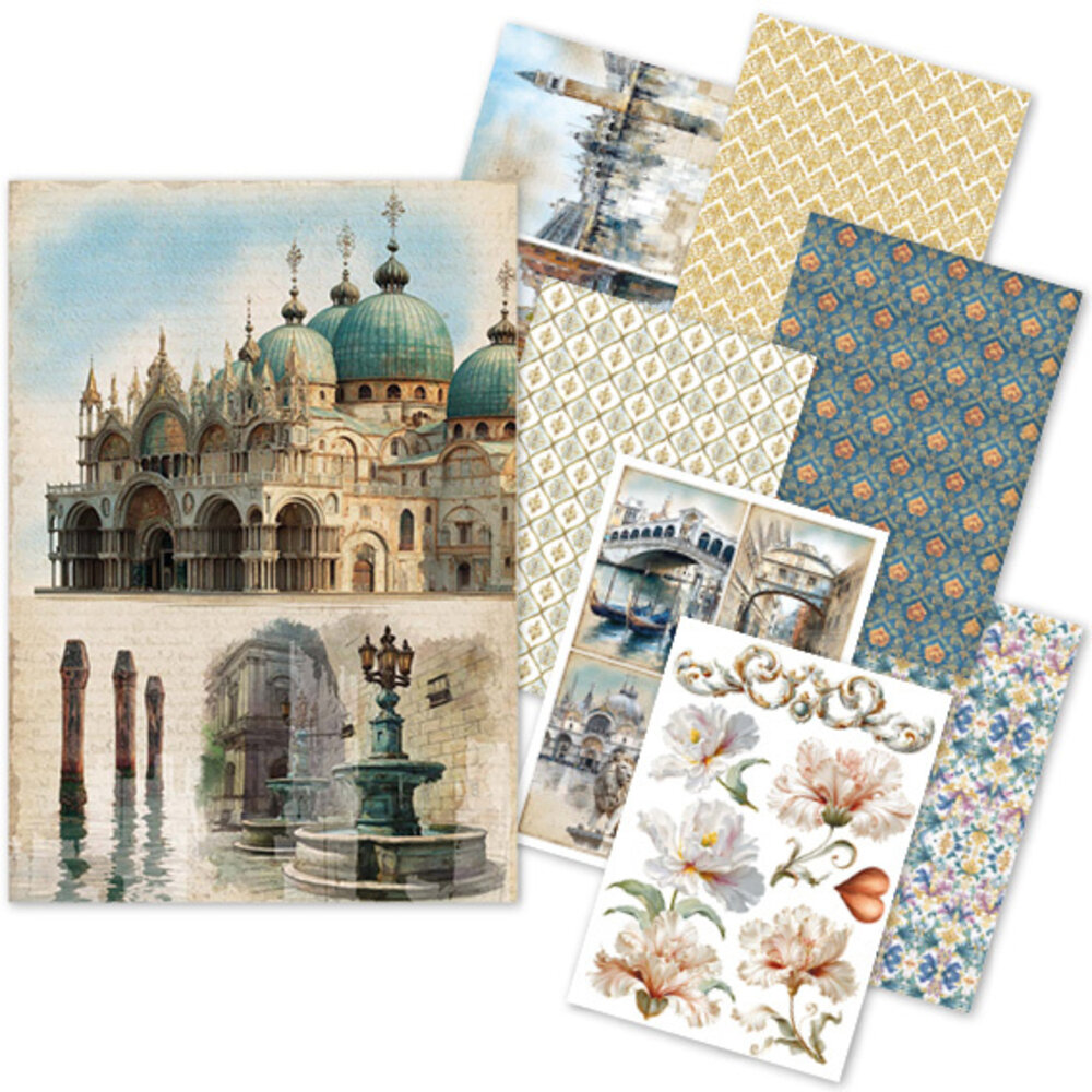 Ciao Bella A Walk in Venice A5 Rice Paper Mixed (8pcs) (CBRS034) Ciao Bella A Walk in Venice A5 Rice Paper Mixed (8pcs) (CBRS034)
