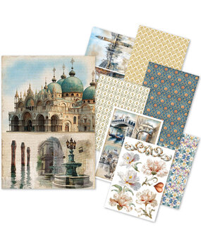 Ciao Bella A Walk in Venice A5 Rice Paper Mixed (8pcs) (CBRS034)