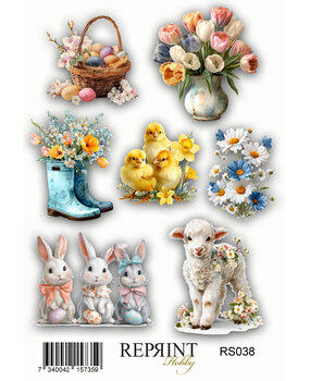 Reprint Hello Spring 10x16cm Stickers (RS038)