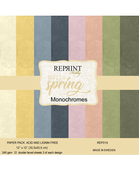 Reprint Hello Spring 12x12 Inch Cardstock (REP019)
