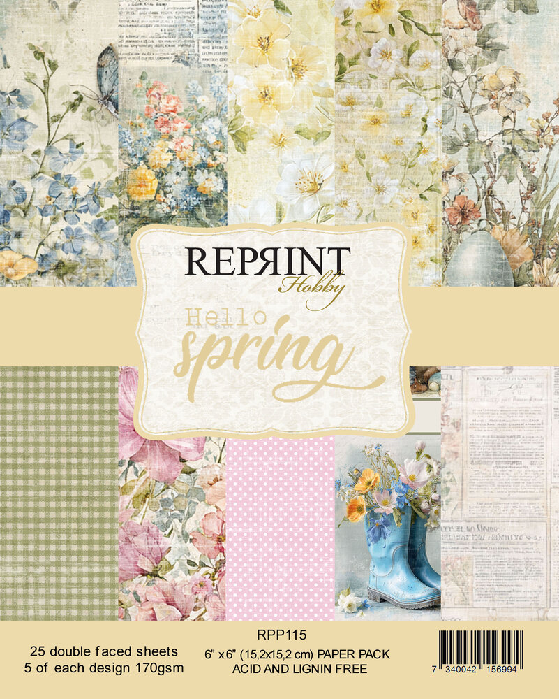 Reprint Hello Spring 6x6 Inch Paper Pack (RPP115)