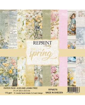 Reprint Hello Spring 8x8 Inch Paper Pack (RPM076)