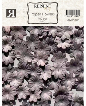 Reprint Paper Flowers Lavender (100pcs) (FL010)