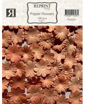 Reprint Paper Flowers Peach (100pcs) (FL011)