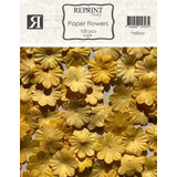 Reprint Paper Flowers Yellow (100pcs) (FL009)