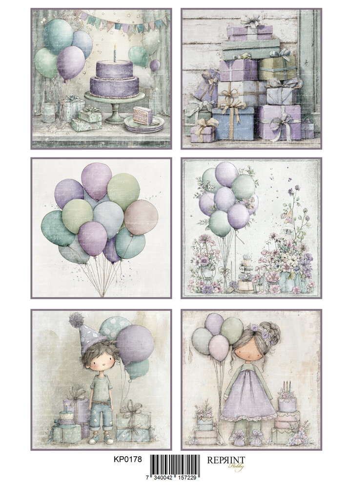 Reprint Birthday A4 Cutouts (KPA4119)