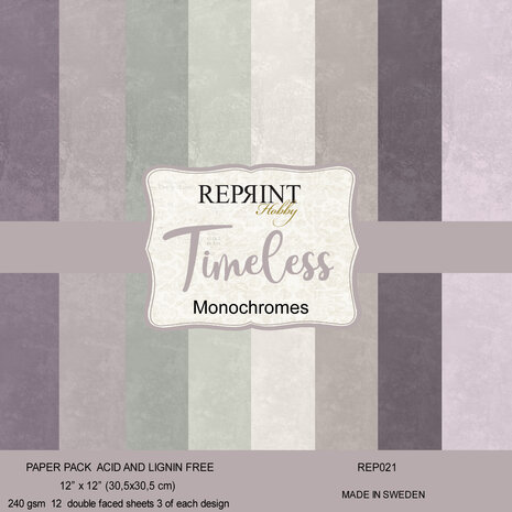Reprint Timeless 12x12 Inch Cardstock (REP021)