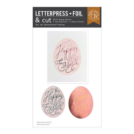 Hero Arts Eggstra Special Letterpress + Foil & Cut Happy Easter (HC107) Hero Arts Eggstra Special Letterpress + Foil & Cut Happy Easter (HC107)
