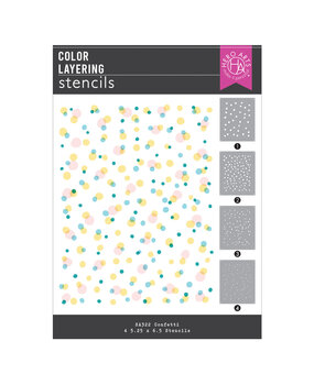 Hero Arts Eggstra Special Layering Stencil Set Confetti (SA322)
