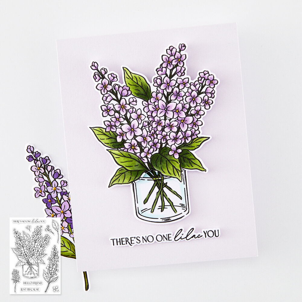 Hero Arts Spring Meadow Clear Stamp Set No One Lilac You (CM842)