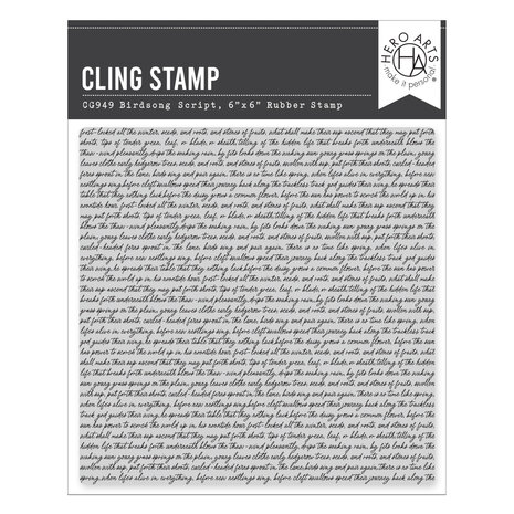 Hero Arts Spring Meadow Cling Stamp Birdsong Script (CG949) Hero Arts Spring Meadow Cling Stamp Birdsong Script (CG949)