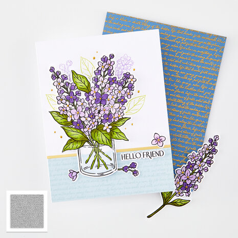 Hero Arts Spring Meadow Cling Stamp Birdsong Script (CG949) Hero Arts Spring Meadow Cling Stamp Birdsong Script (CG949)